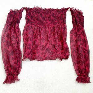 Betsey Johnson - Long Sleeve Blouse - Size 4